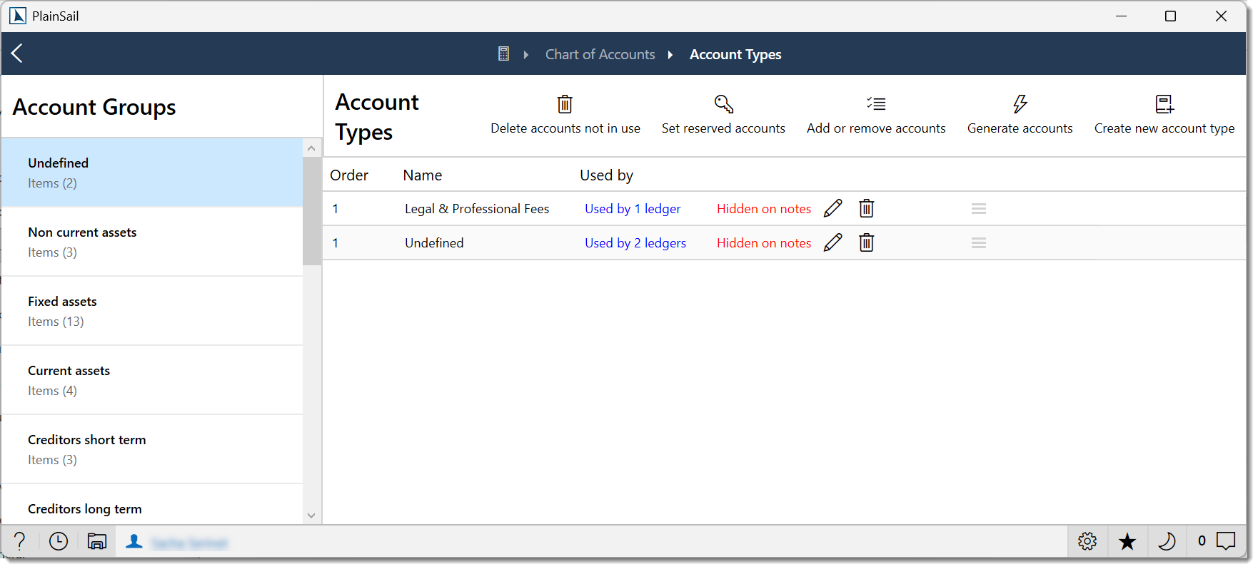 Account types and plans
