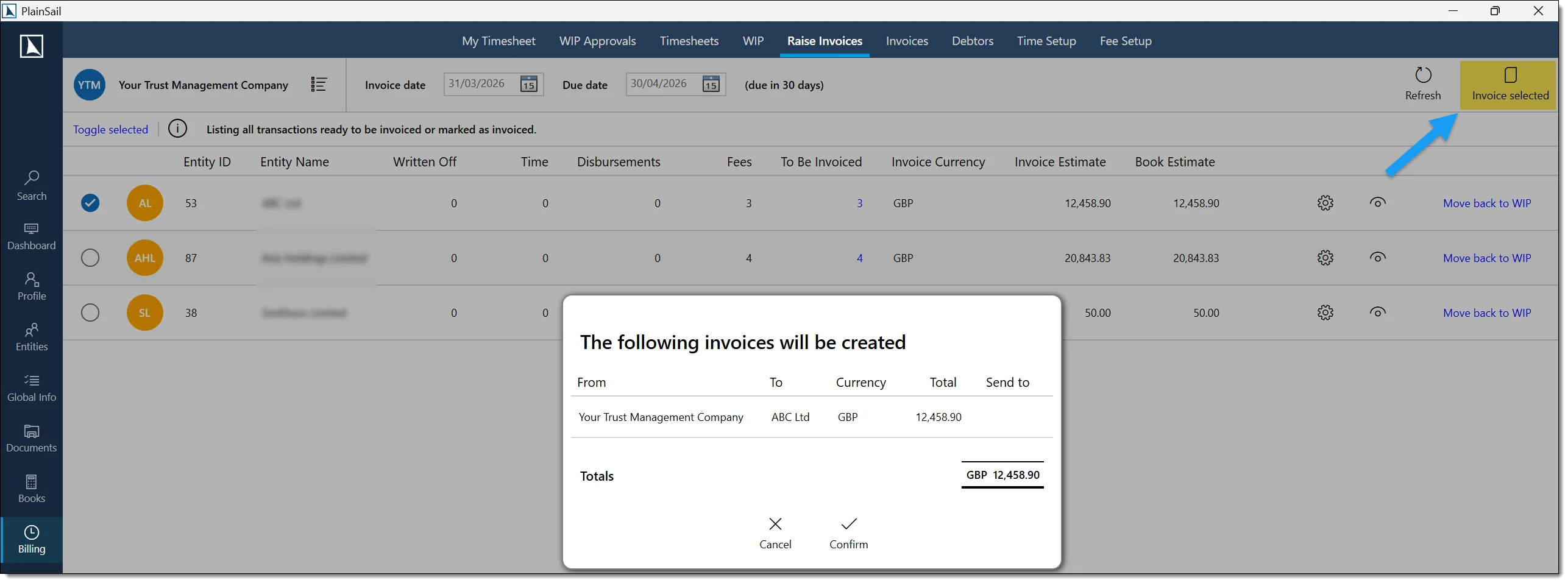Bulk billing step 2