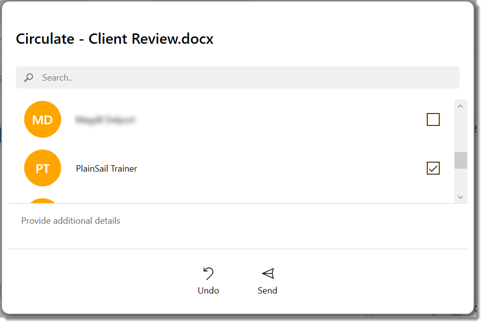Circulation and approval