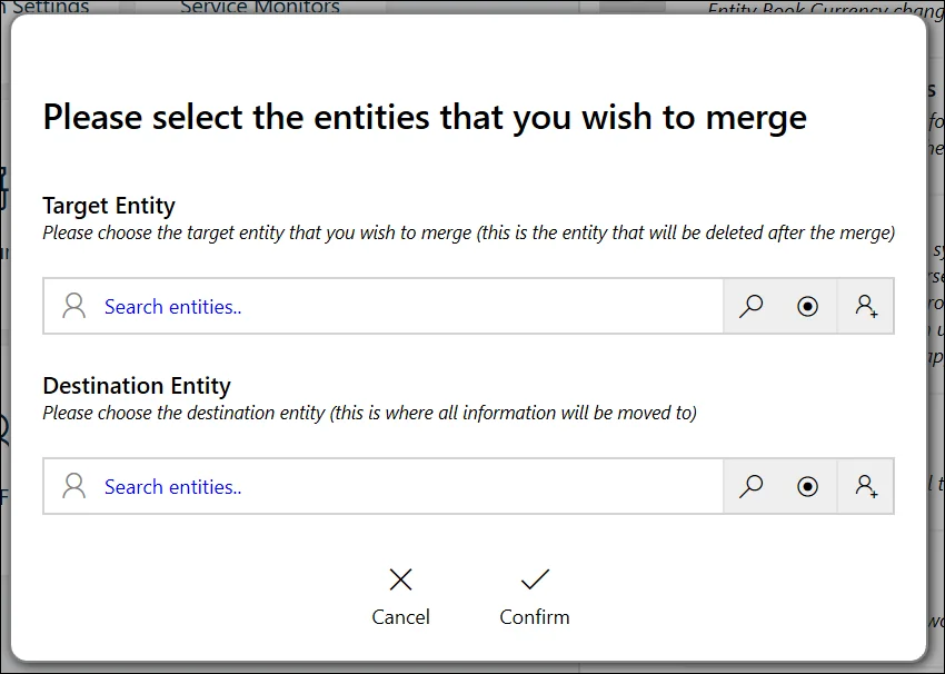 Entity merging