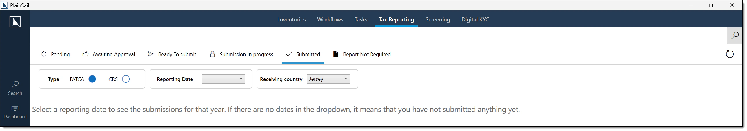 Tax submissions submitted view