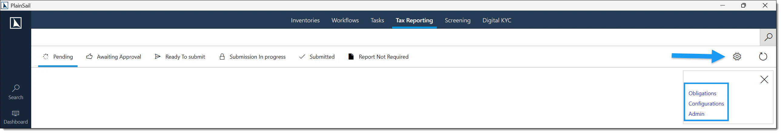 Tax submissions configuration