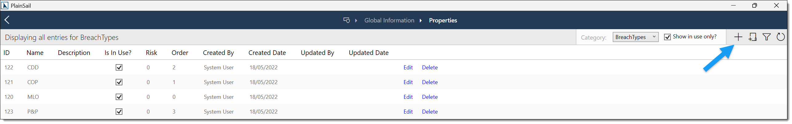 Creating a property bag category