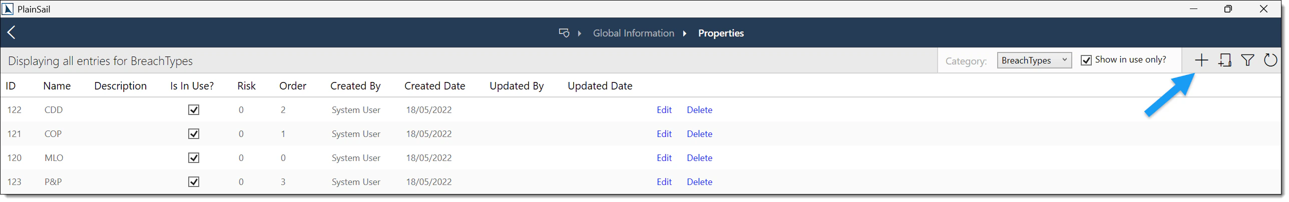 Creating a property bag category