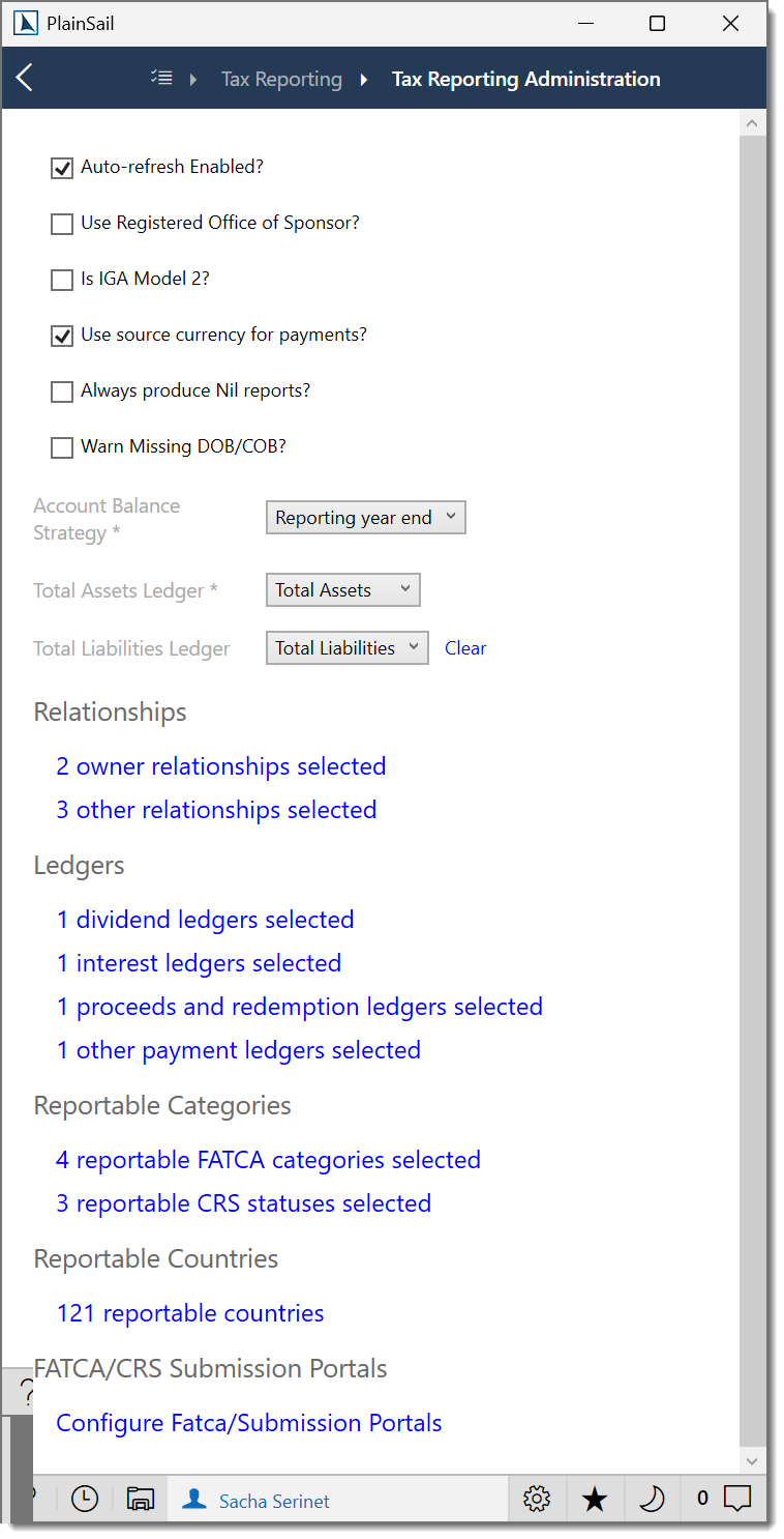 Configuration overview global settings