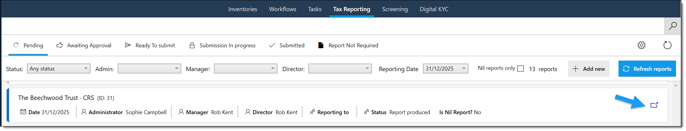 Report editor