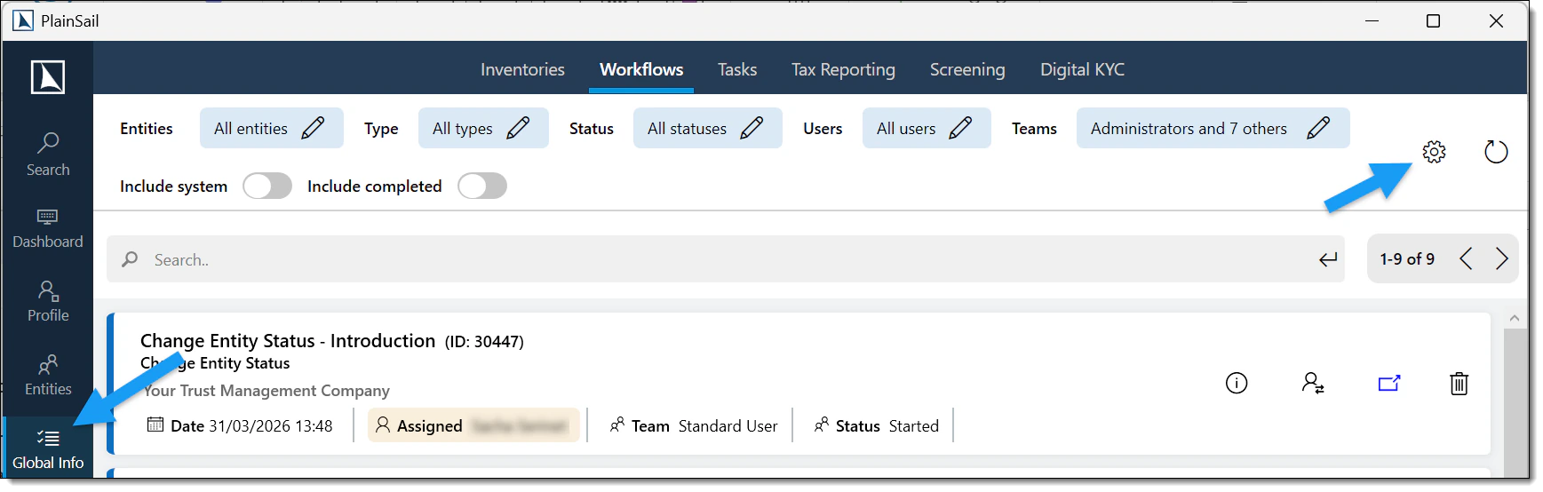 Configuring approvals step 1