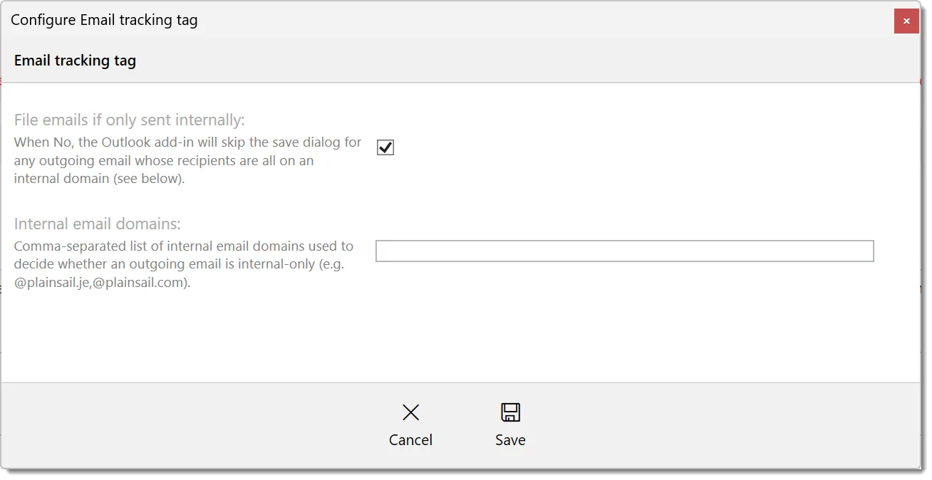 Configure internal-only email rules and internal domains