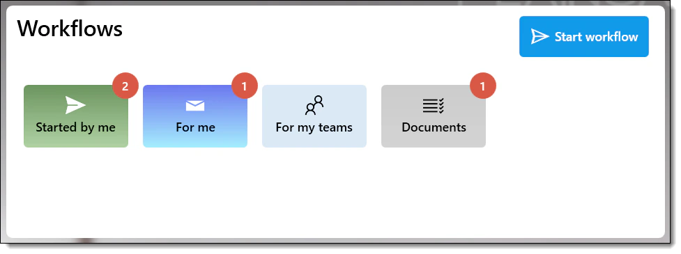 Workflow widget